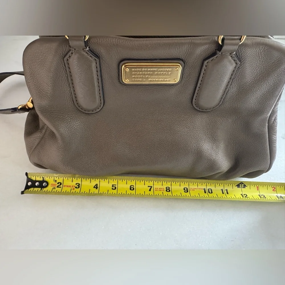 Marc Jacobs Brown Pebbled Leather Satchel with adjustable Shoulder Strap